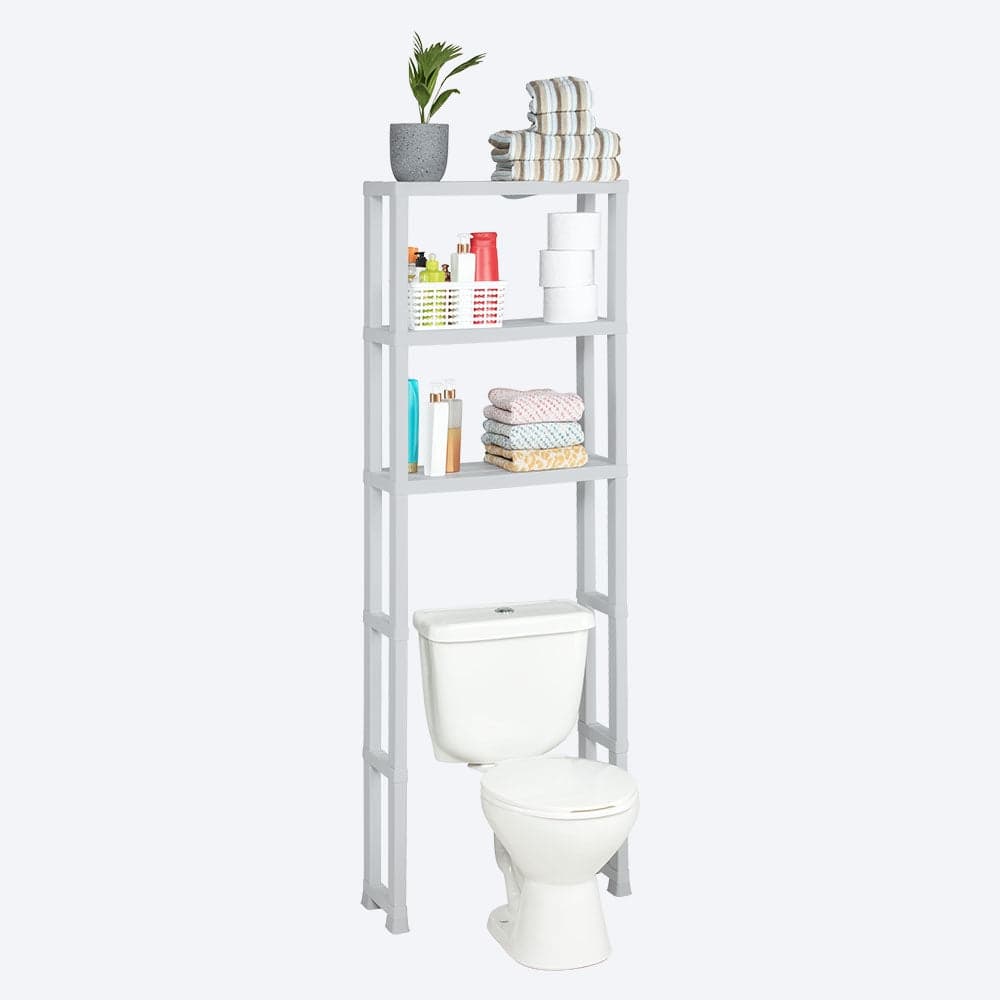 Estante Organizador 3 Niveles para Baño Gris Hielo / Rimax