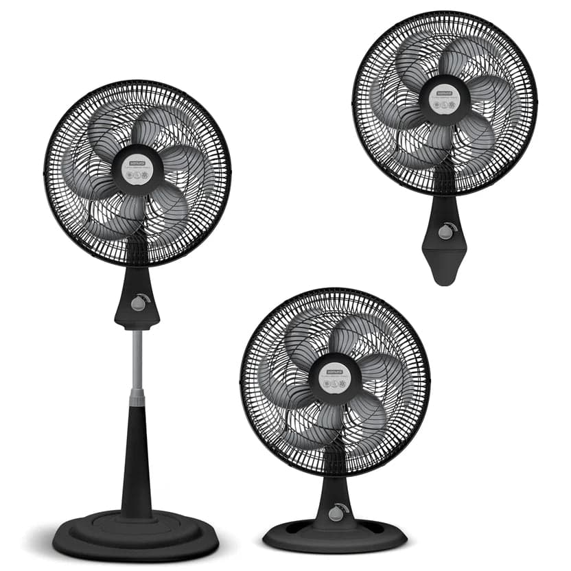 Ventilador 3 en 1 Turbo Silence Max Negro / Samurai
