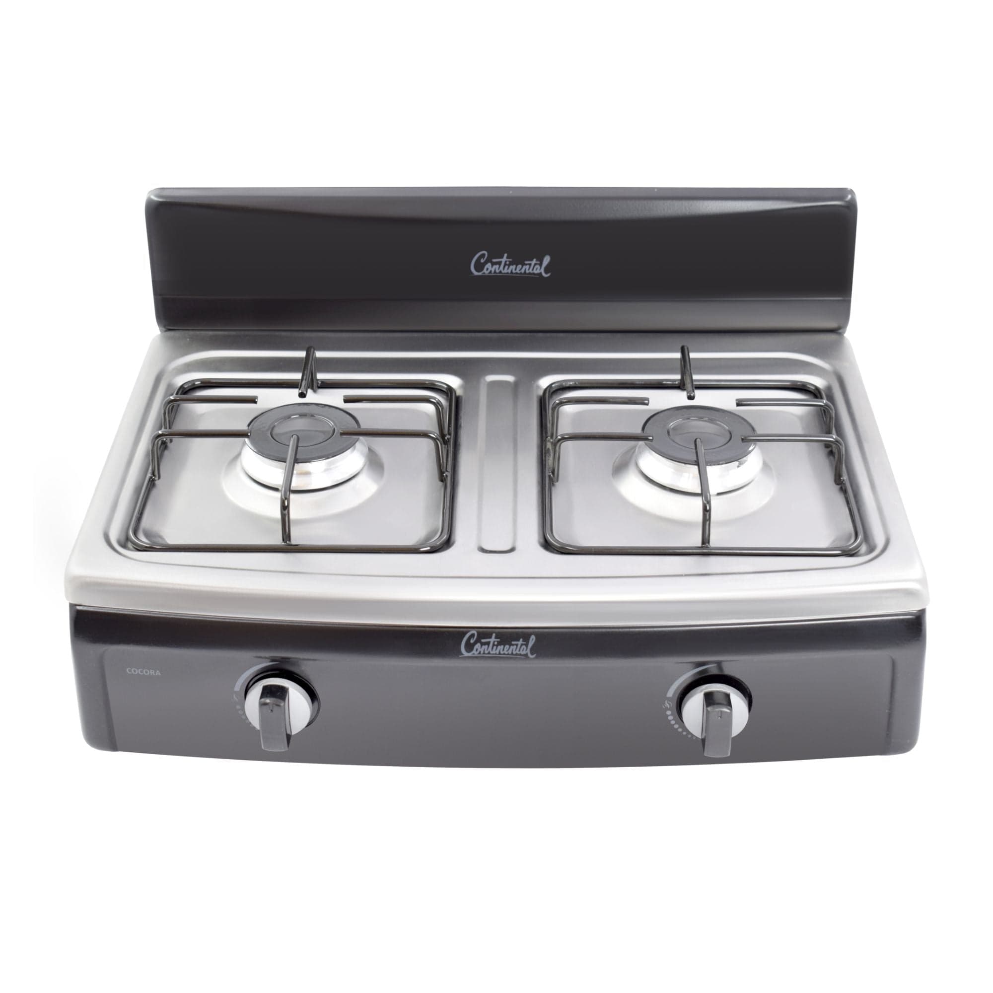 Estufa de Mesa Gas Propano 2 Puestos Acero Inoxidable / Continental