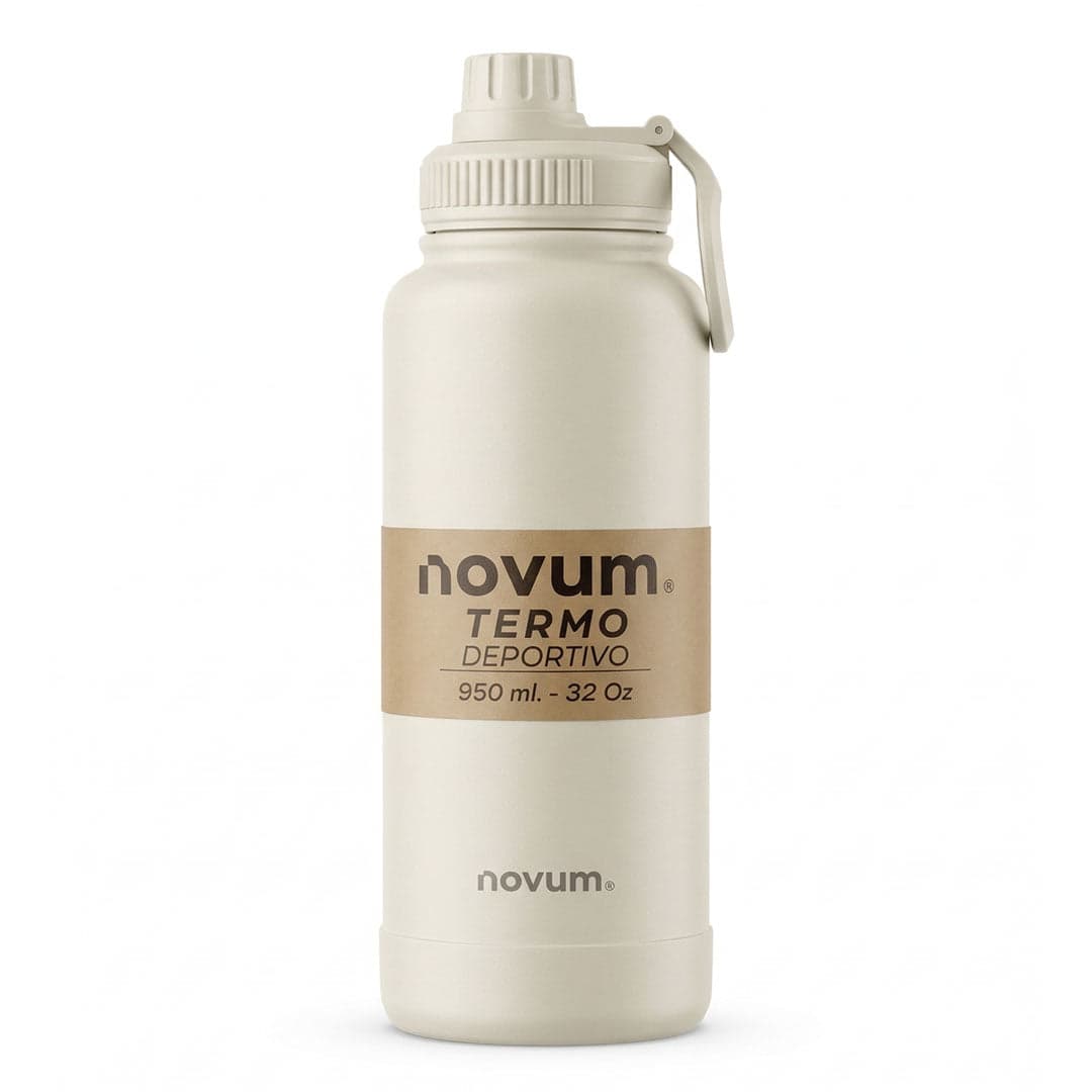 Termo Deportivo 950 ml Marfil / Novum