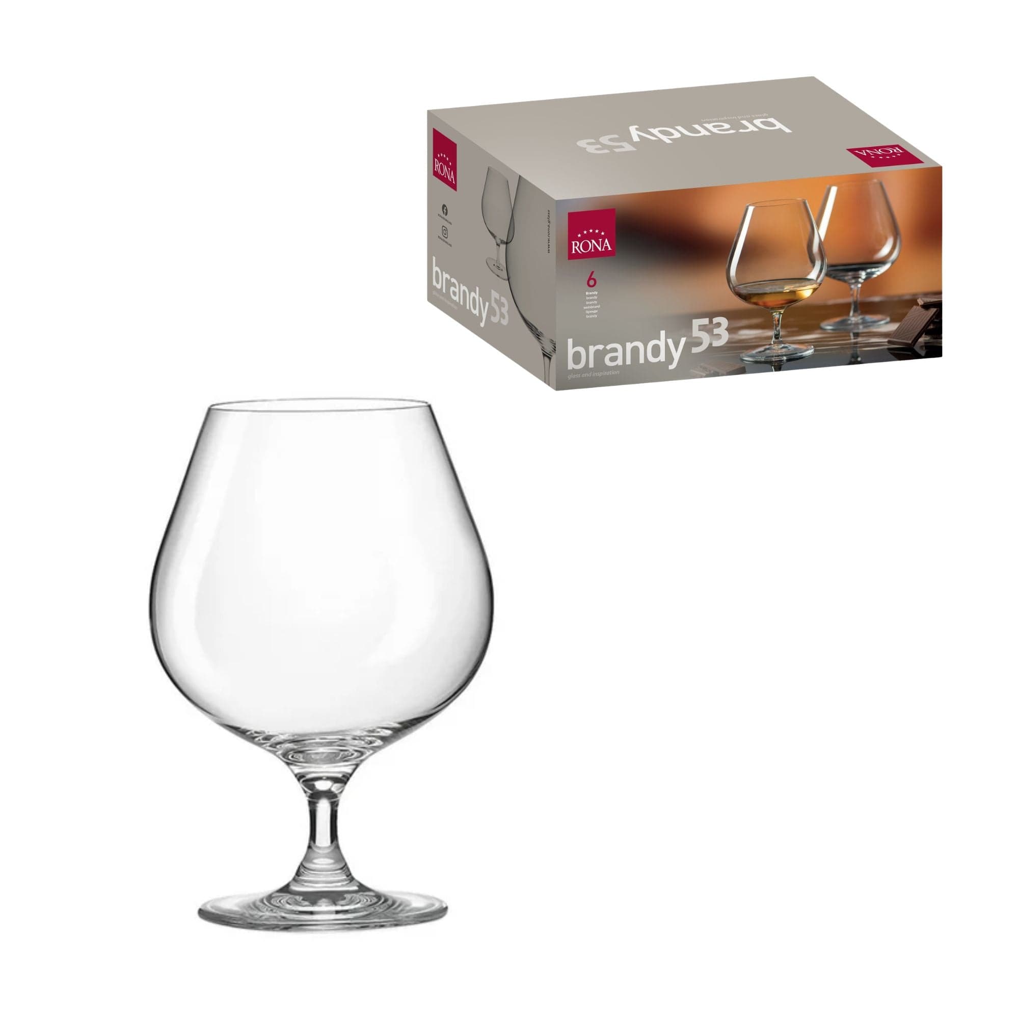 Set x 6 Copas Brandy 17.9 oz Universal / Rona