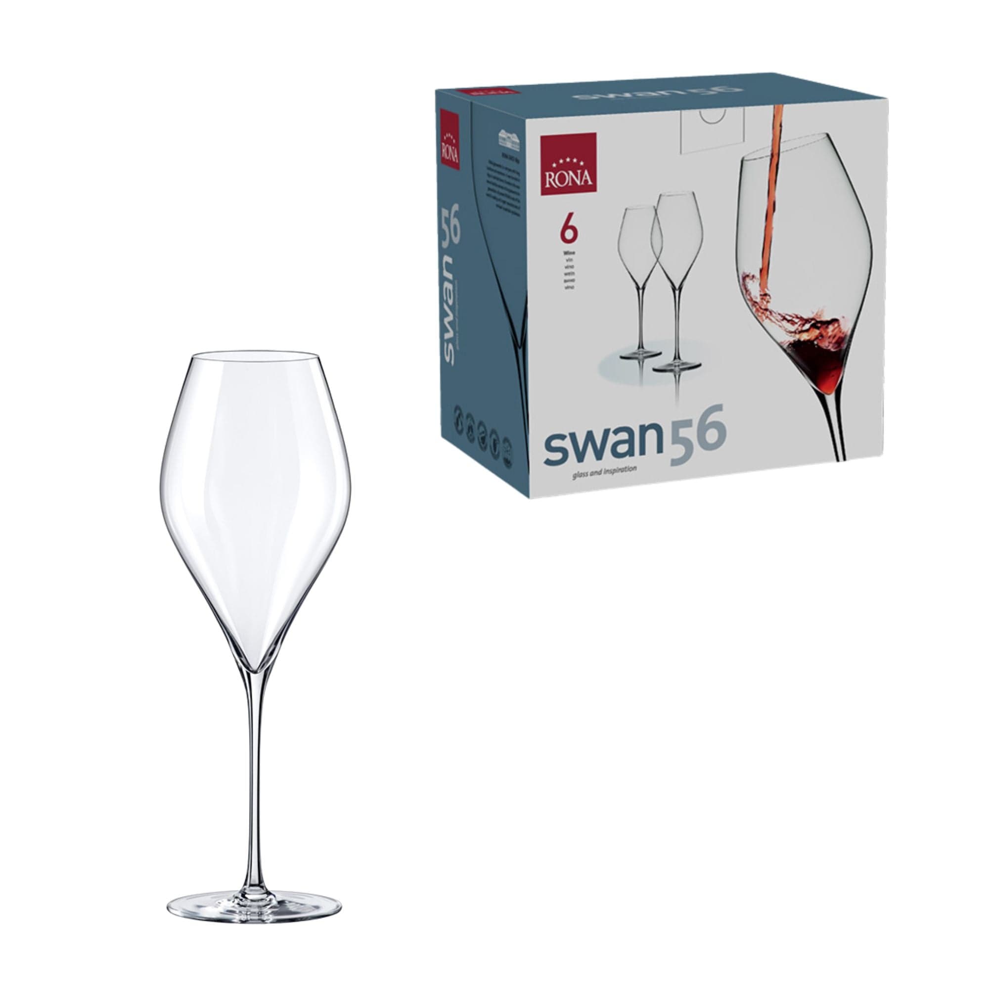 Set x 6 Copas Vino Tinto 18.9 oz Swan / Rona
