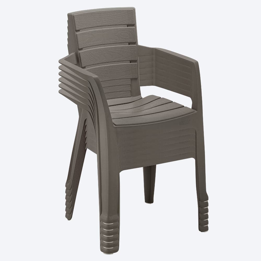 Paquete x 6 Sillas con Brazos Barú Mocca / Rimax