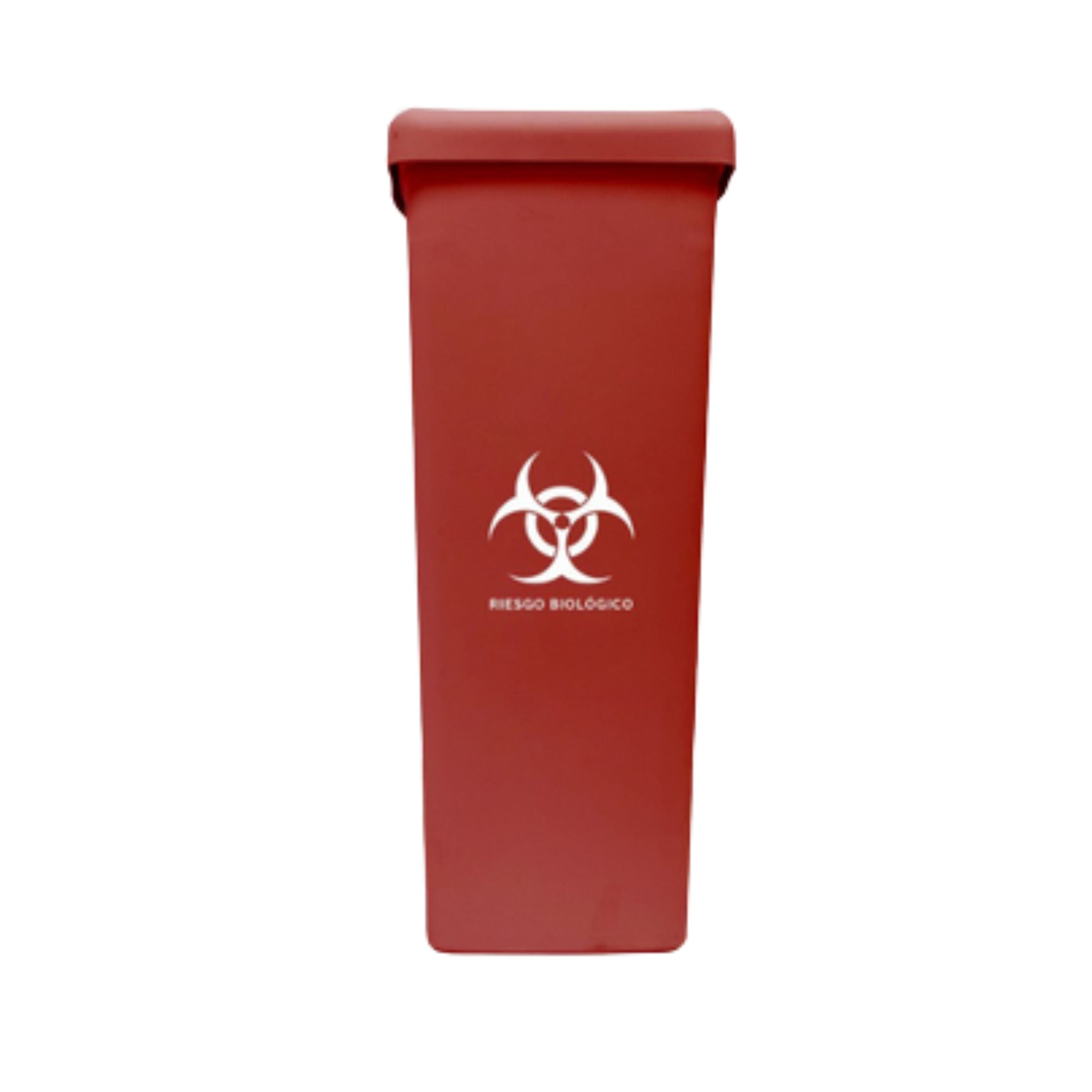 Papelera Plana 55 Litros Rojo / Colplast