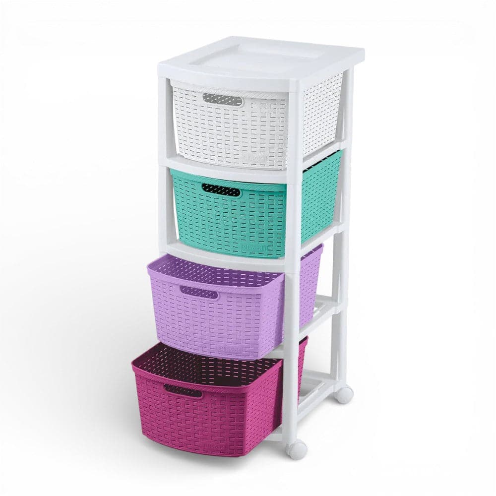 Cajonero Rattan 4 Gavetas Glam / Rimax