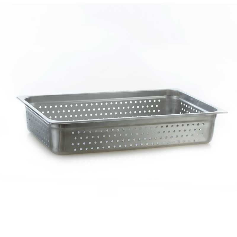 Azafate Perforado Full Acero Inoxidable 10 cm / Inventto