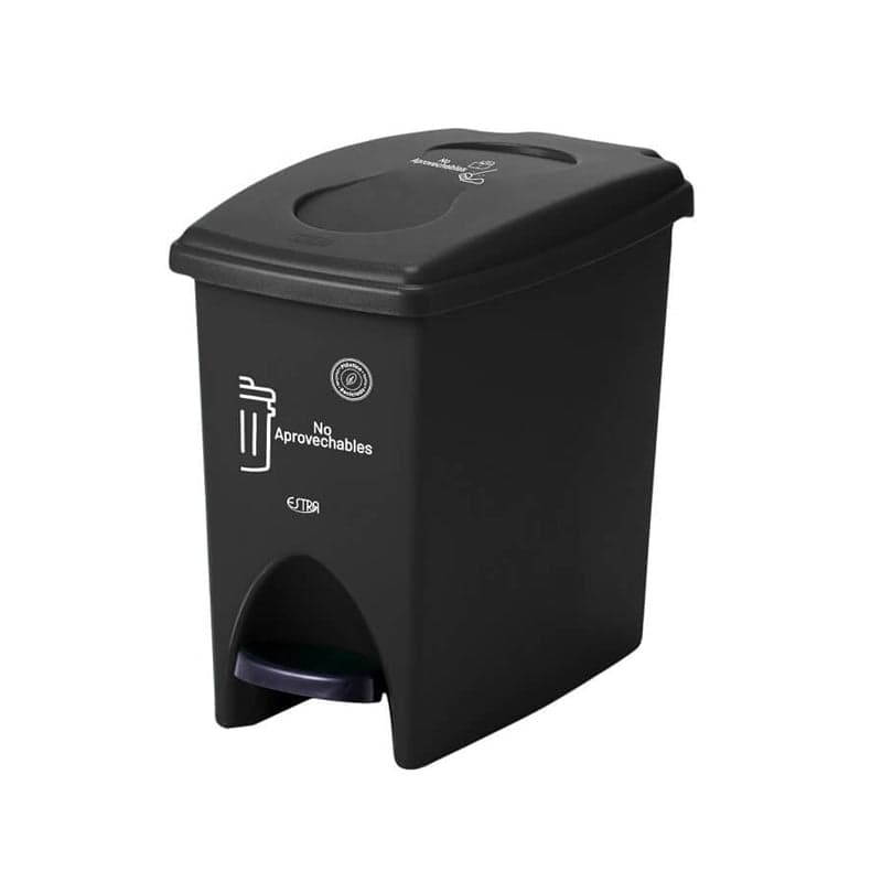 Papelera Pedal 20 Litros Material Reciclado Negro / Estra