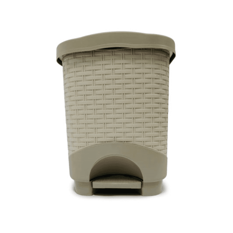 Papelera Pedal Rattan 12 Litros Avellana / Colplast