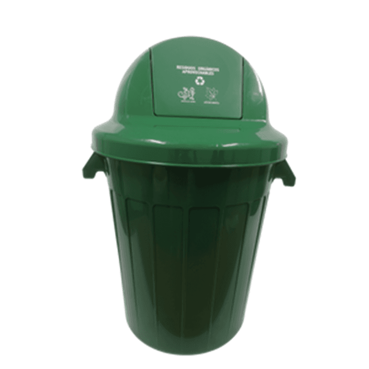 Contenedor 120 Litros Verde Tapa Cúpula Vaivén / Colplast