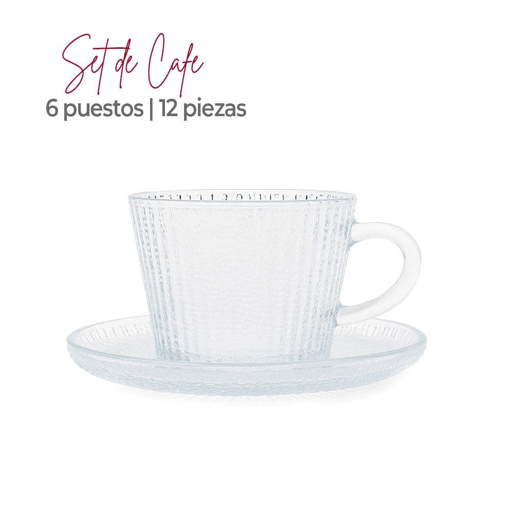 Set de Café 12 Piezas Grabados / Alana