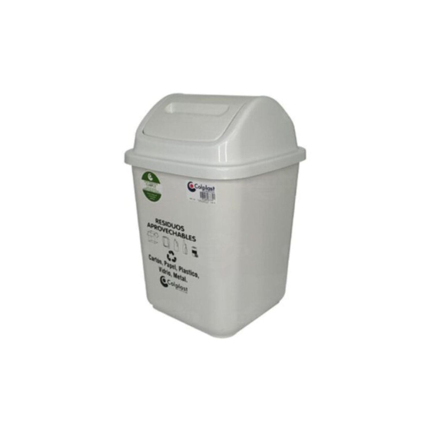 Papelera Vaiven Blanca 10 Litros / Colplast