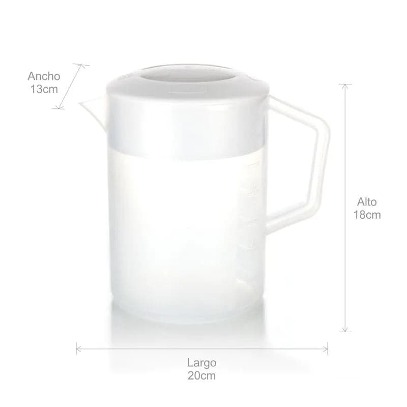 Jarra Plástica Plus 1.5 Litros Tapa Blanca / Estra