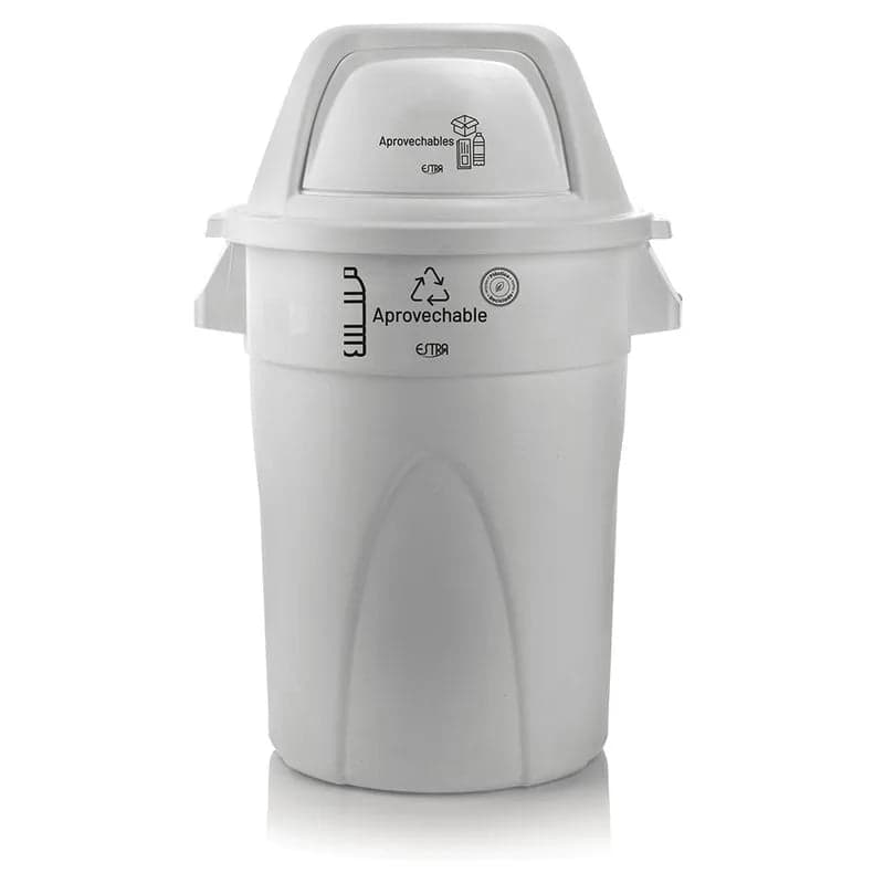 Contenedor 121 Litros Elite Blanco en Material Reciclado/ Estra
