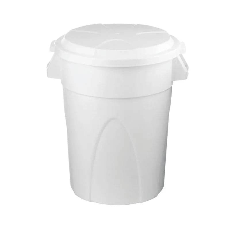 Contenedor Tapa Redonda 121 Litros Blanco / Estra
