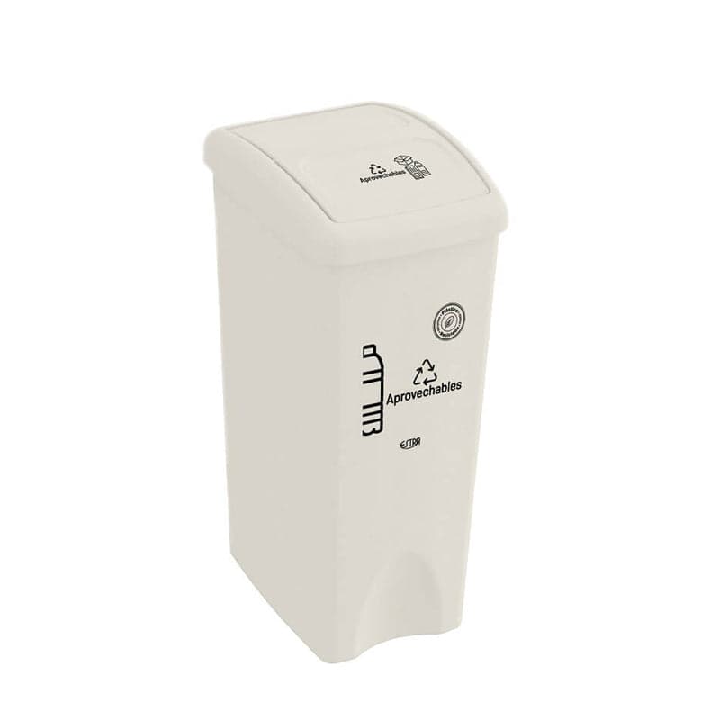 Papelera Vaivén Blanco 35 Litros Material Reciclado / Estra
