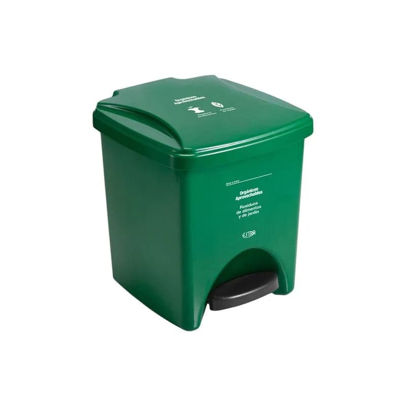 Papelera de Pedal 20 Litros Verde / Estra