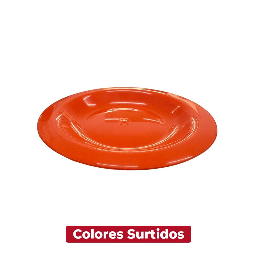 Plato Llano 23 cm Colores Surtidos / Colplast