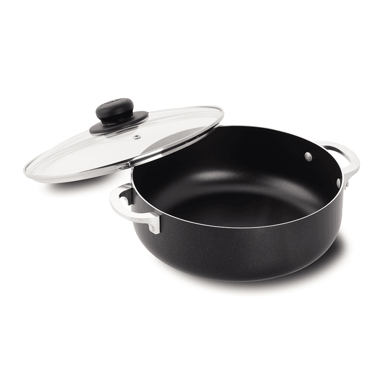 Caldero Antiadherente Experta + Tapa de Vidrio 24 cm / Universal