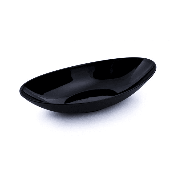 Bandeja Ovalada Negro 21.4 X 10.5 cm / Novum