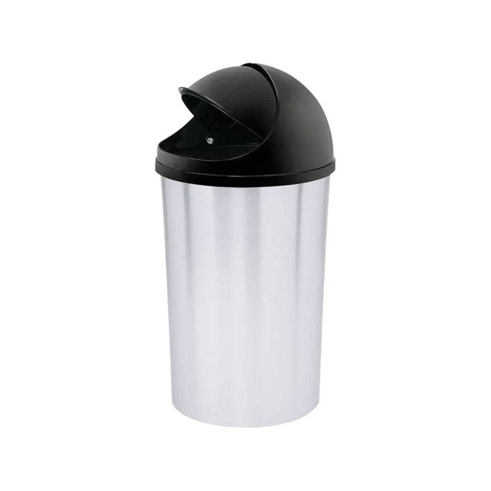 Papelera Tapa Móvil Apariencia Metal 10 Litros / Rimax