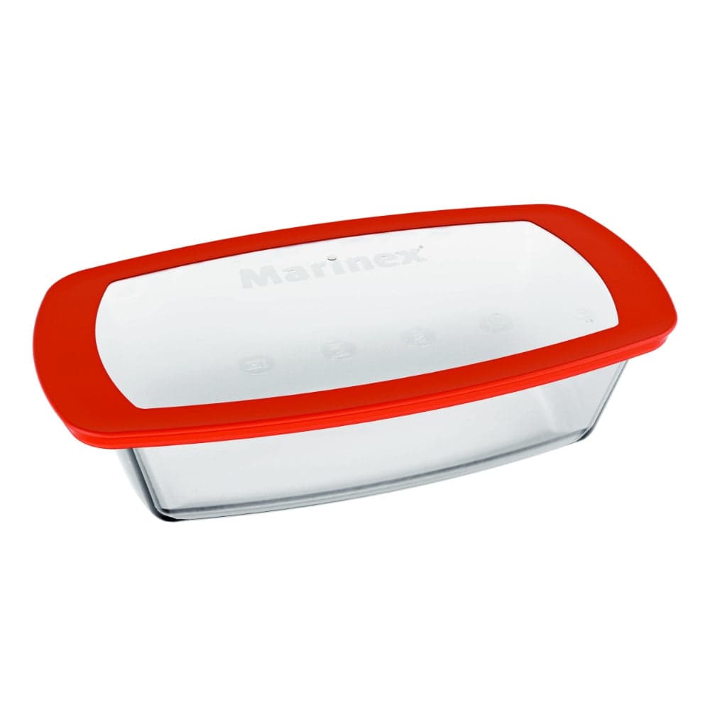 Refractaria Rectangular 1.5 Litros con Tapa Plástica / Marinex