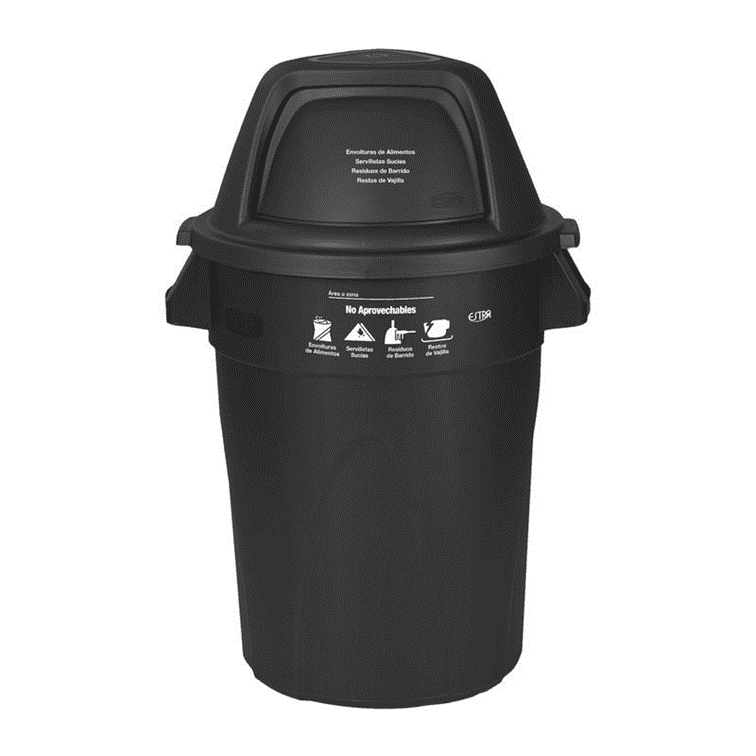 Contenedor Elite Negro 121 Litros / Estra